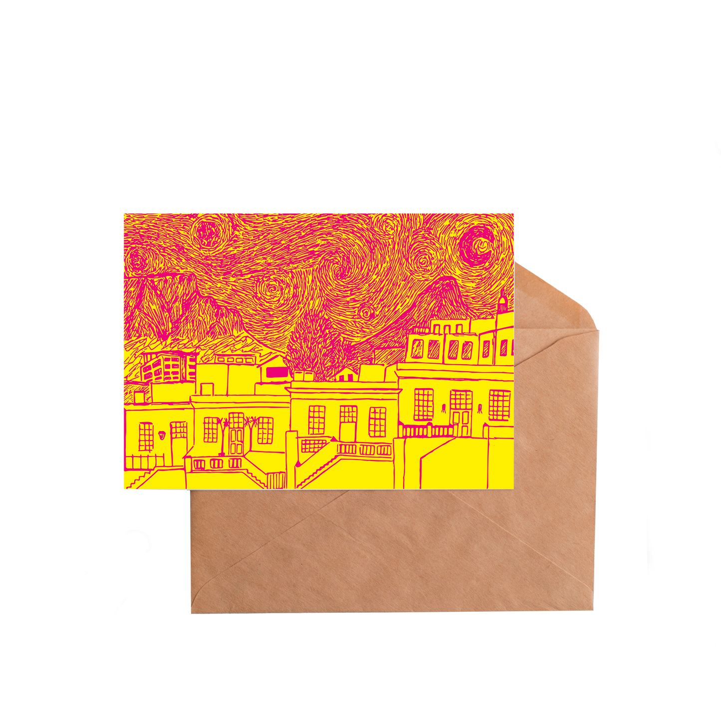 nieuwjaarskaart 'Sterrennacht in Bo Kaap'