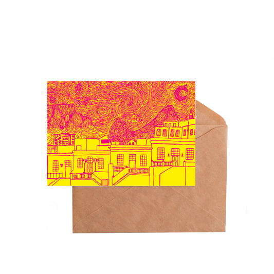 nieuwjaarskaart 'Sterrennacht in Bo Kaap'