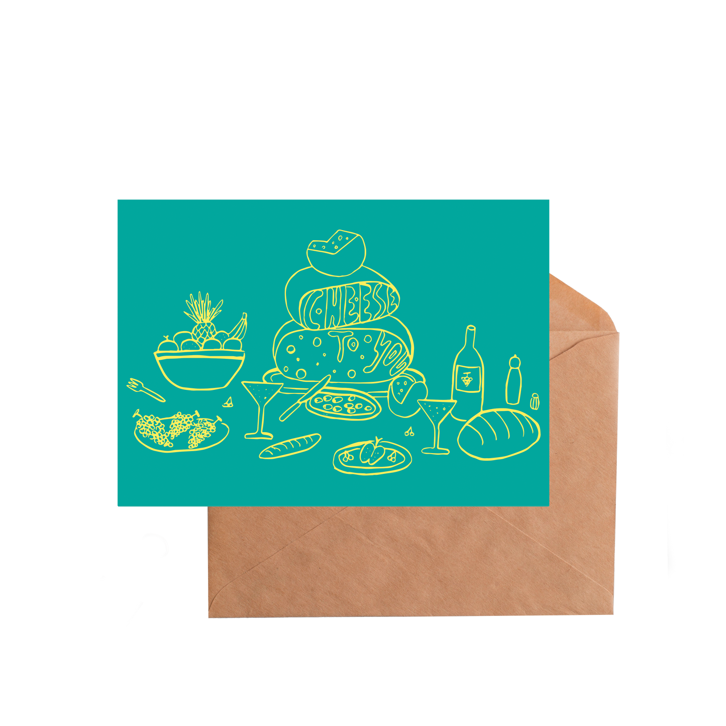 wenskaart 'Cheese to you'