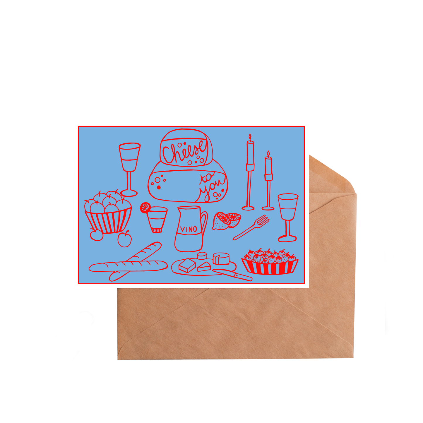 wenskaart 'Cheese to you'