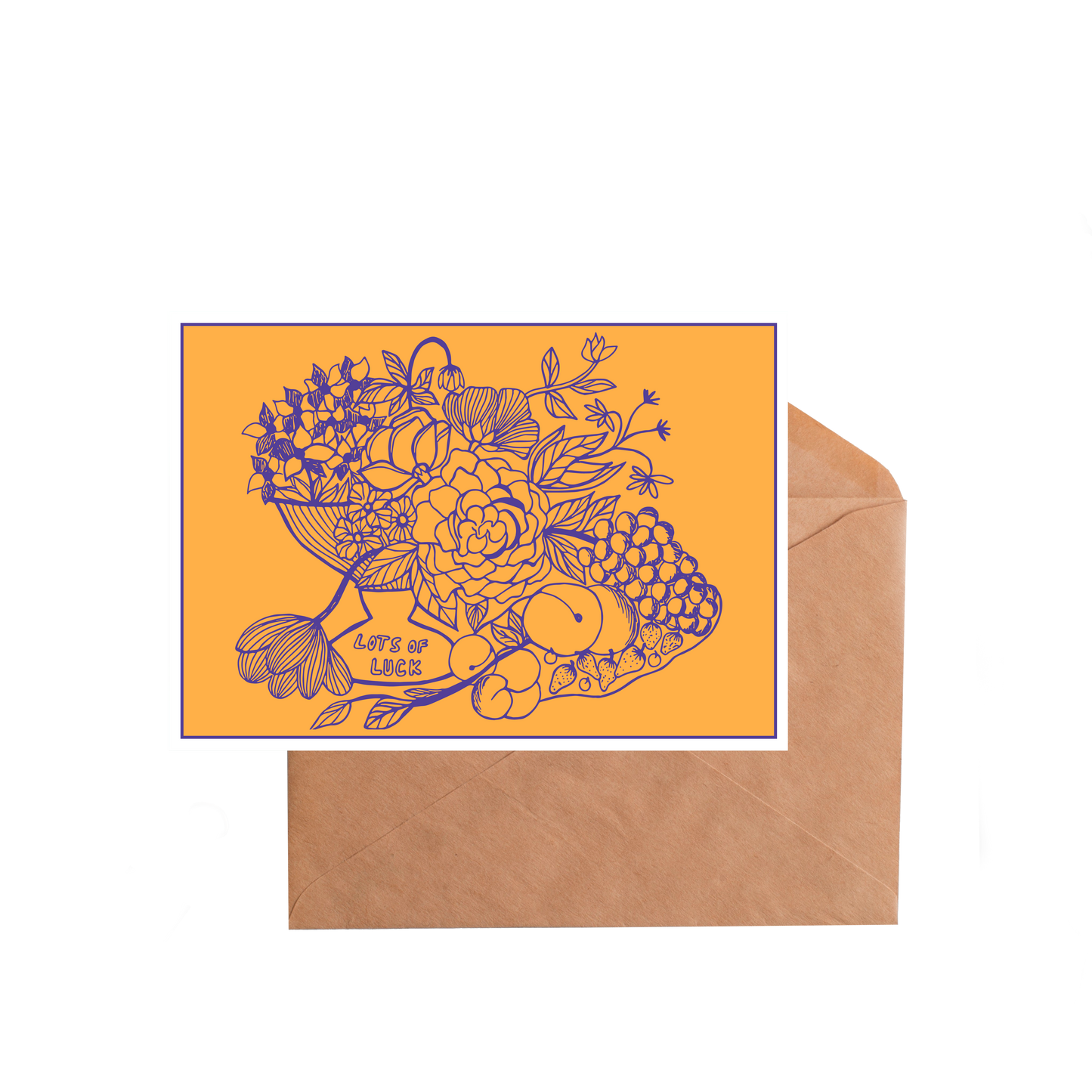 wenskaart 'Lots of luck'