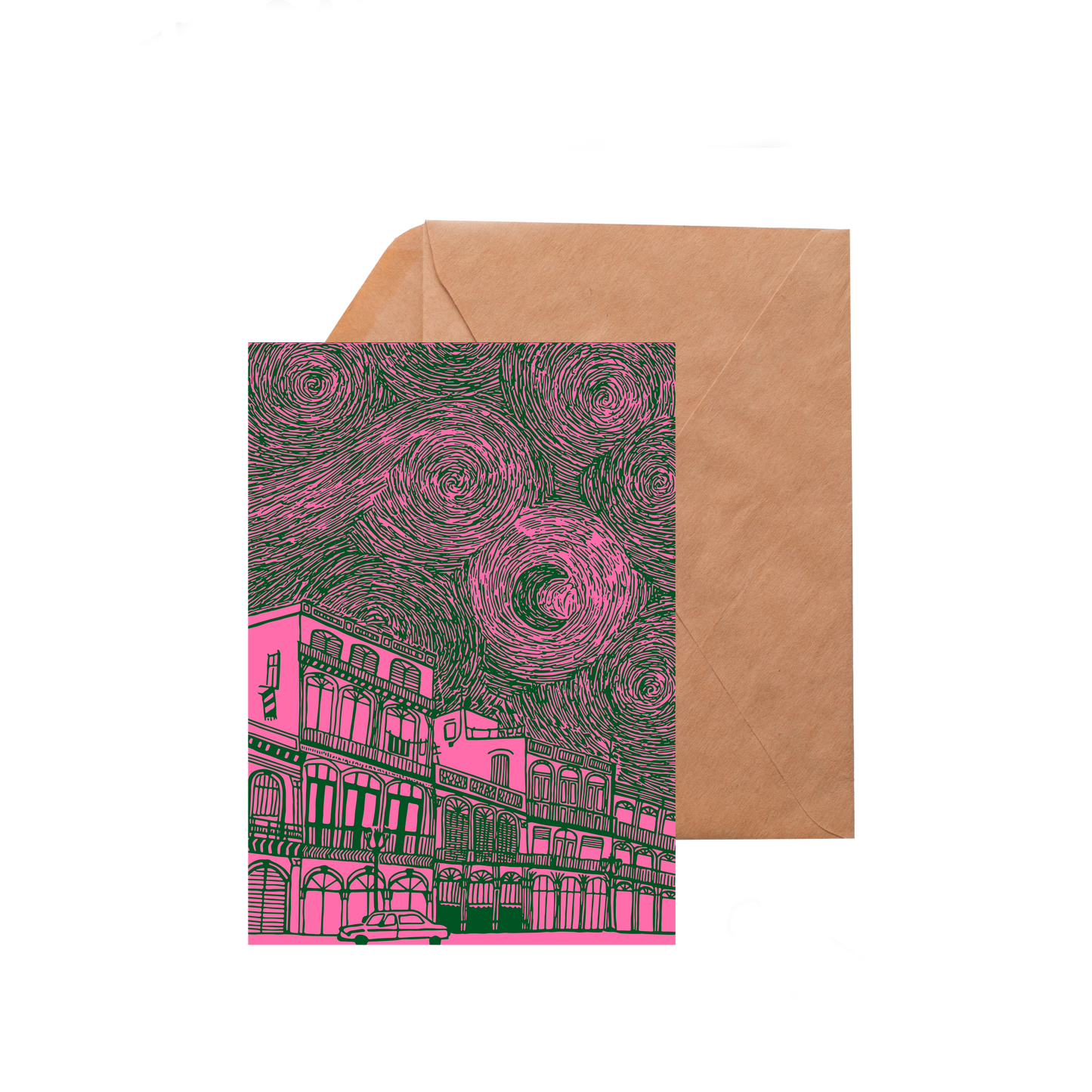 nieuwjaarskaart 'Sterrennacht in Havana'