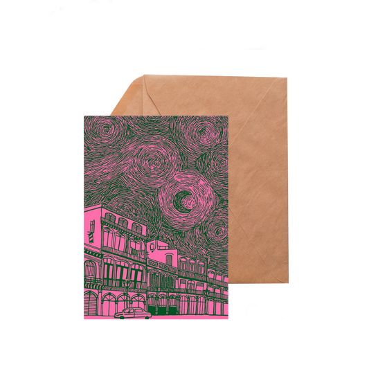 nieuwjaarskaart 'Sterrennacht in Havana'