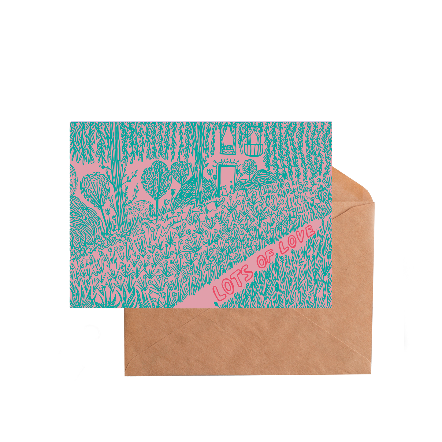 wenskaart 'Lots of love'