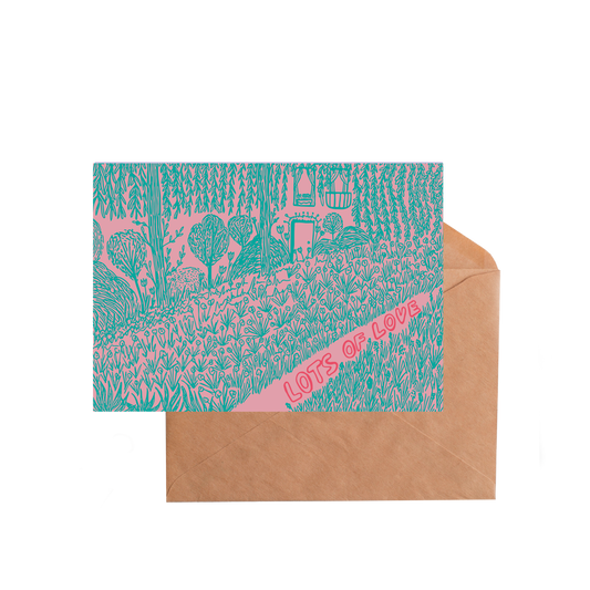 wenskaart 'Lots of love'