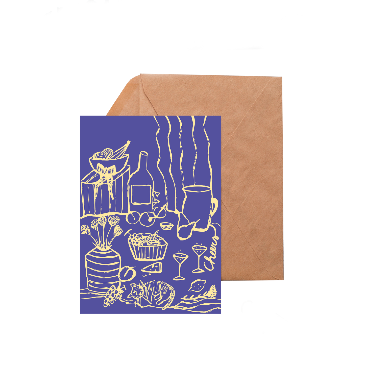 nieuwjaarskaart '26 'Feest op tafel'