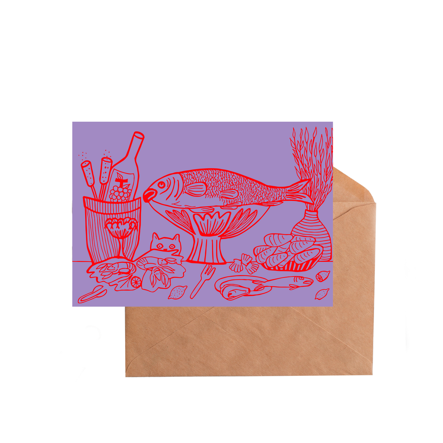 nieuwjaarskaart 'Visfestijn'